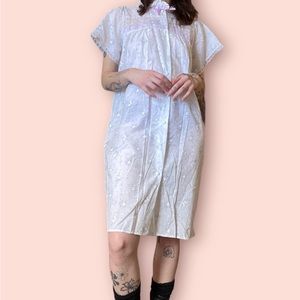 Beautiful white buttoned up short sleeved babydoll slip